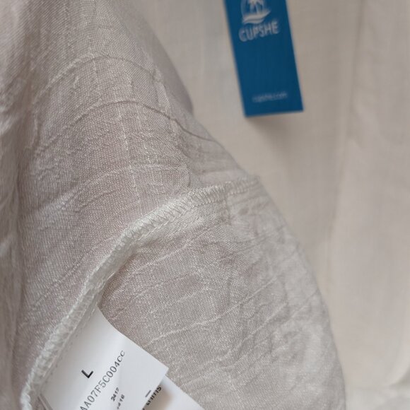 *NEW* CUPSHE Soft Shore White Cover-Up Kimono (Large) - Picture 6 of 6